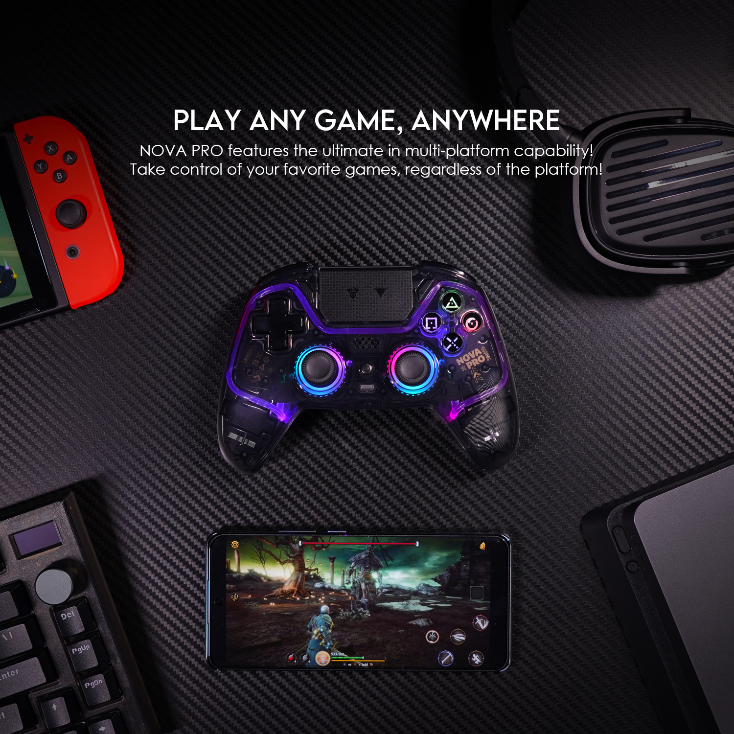 WGP14V2 NOVA PRO Atomic Black Control Inalámbrico Multiplataforma PS4 PC Switch 17