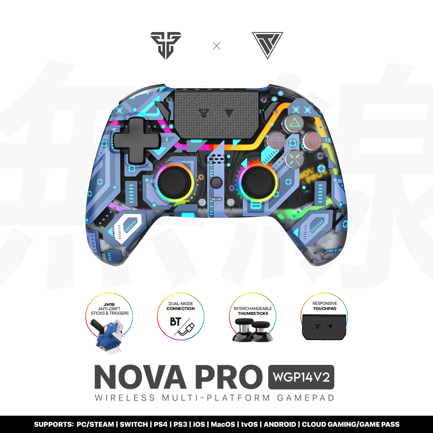 WGP14V2 NOVA PRO Polaris Control Inalámbrico Multiplataforma PS4 PC Switch 23
