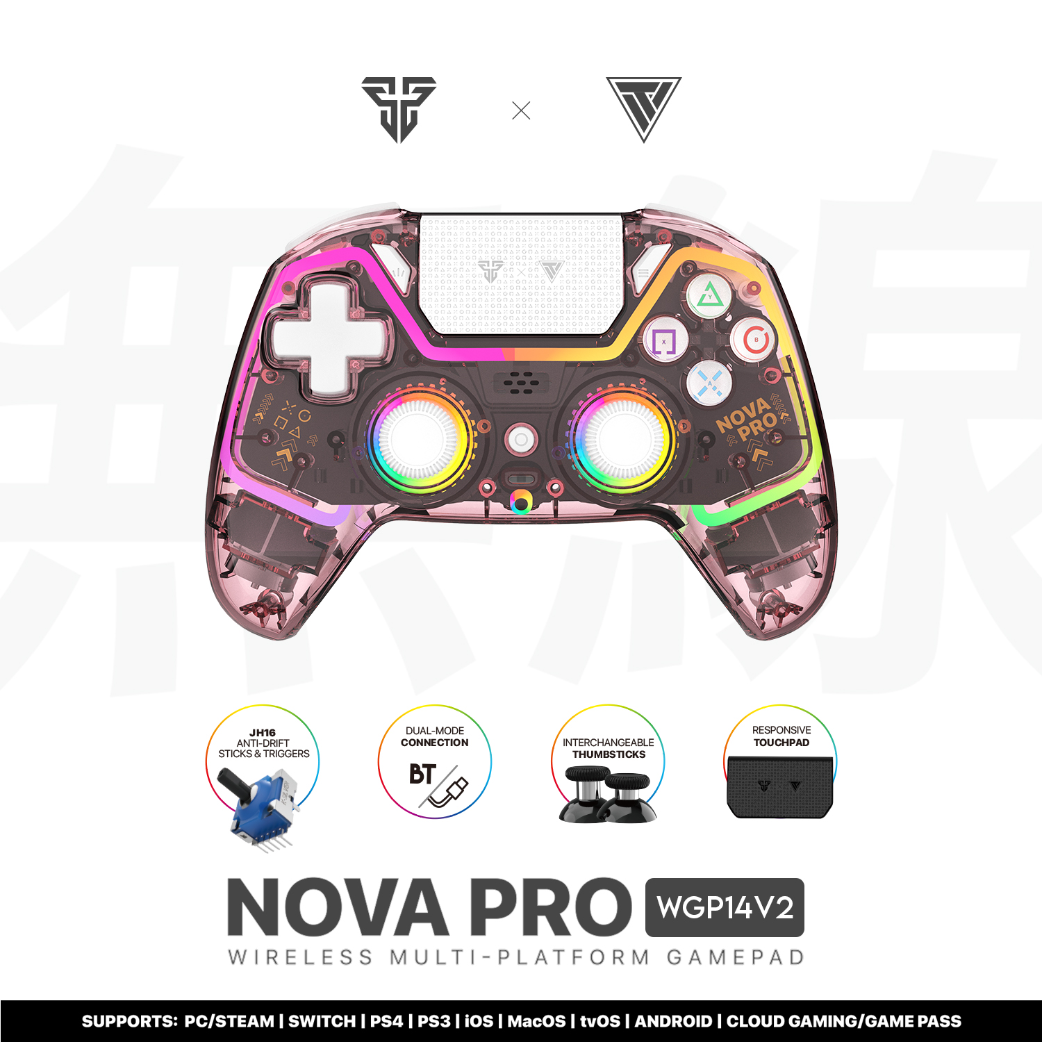 WGP14V2 NOVA PRO Atomic Pink Control Inalámbrico Multiplataforma PS4 PC Switch 20