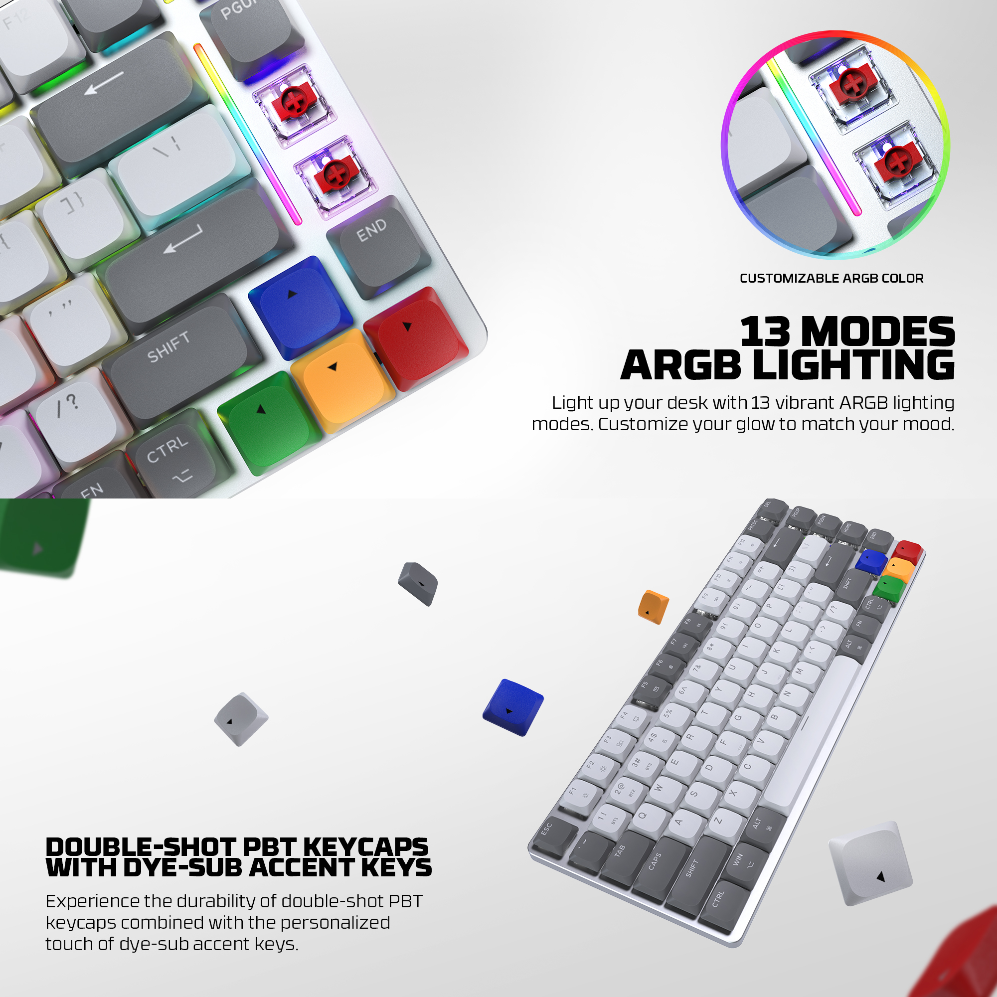 MK915 MAXFIT AIR83 Super Famicom Edition Teclado Inalámbrico aRGB Super Maxfit SNES 21
