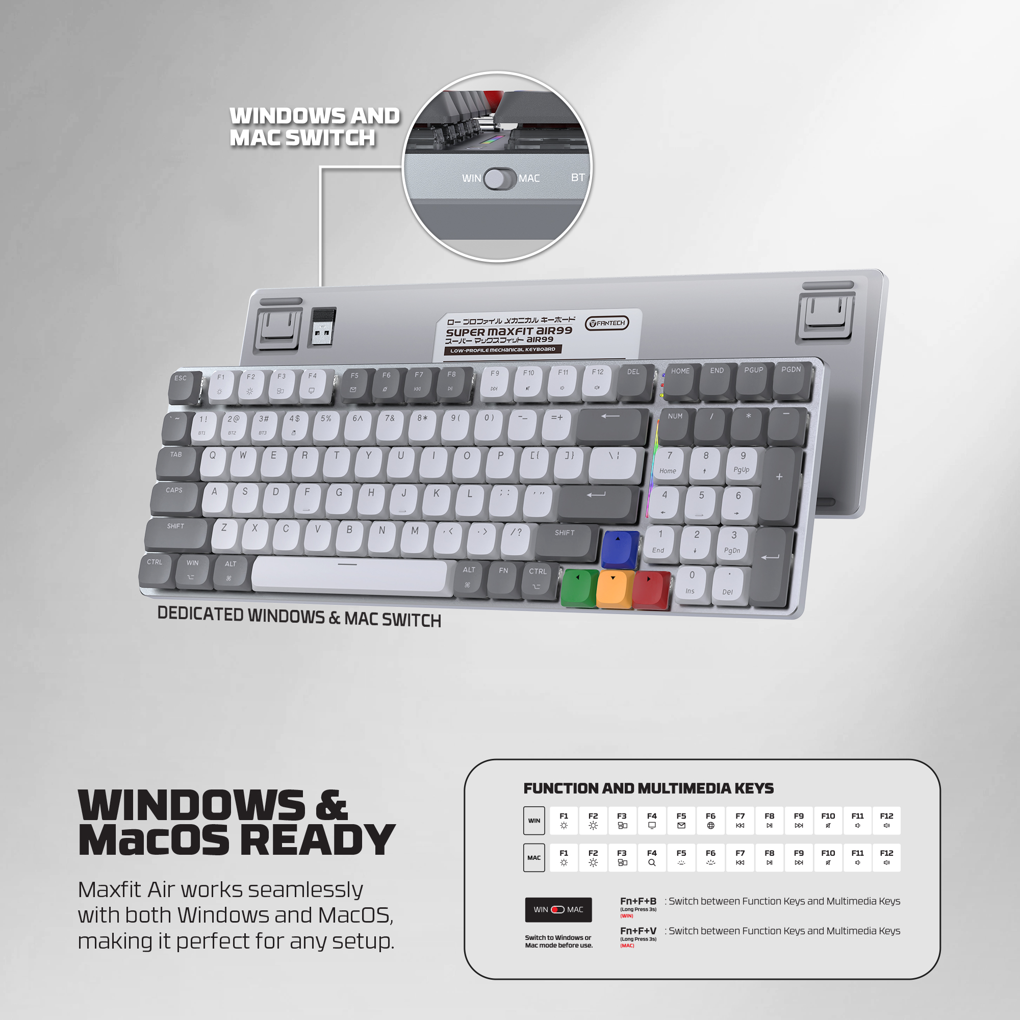 MK916 MAXFIT AIR99 Super Famicom Edition Teclado Inalámbrico aRGB Super Maxfit SNES 21