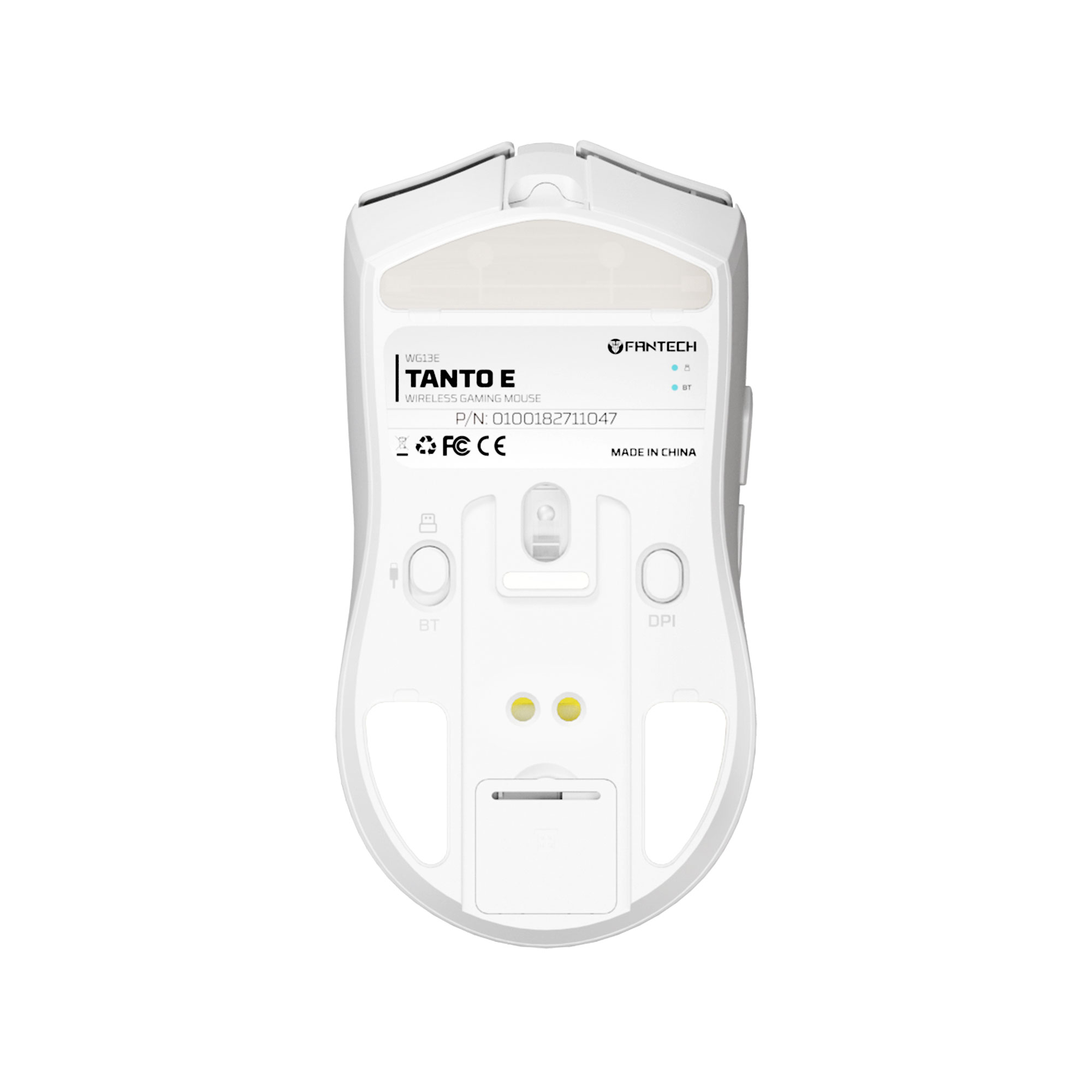 WG13E TANTO E White Gaming Mouse Inalámbrico 12.000 DPI con dock de carga RGB 10