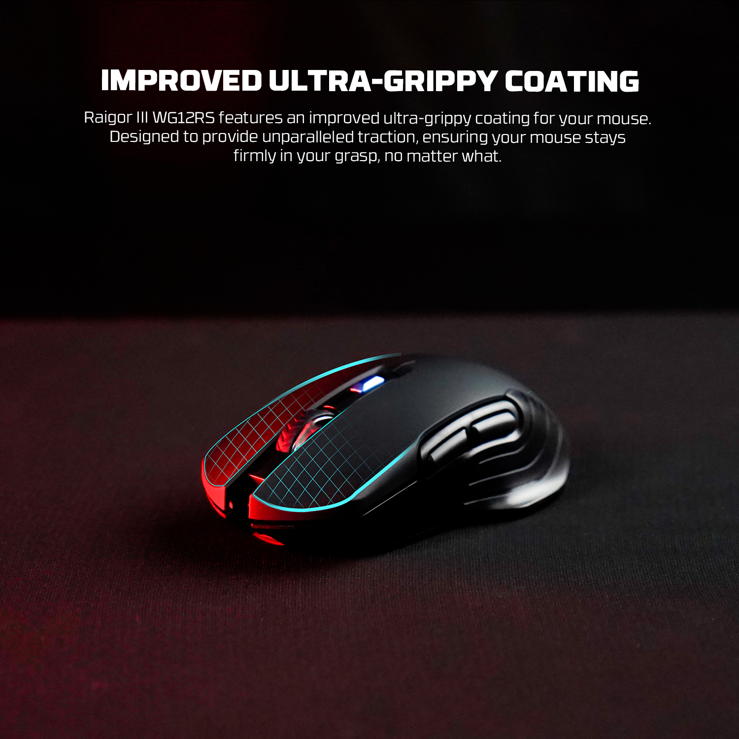 WG12Rs RAIGOR III Black Mouse Inalámbrico 2.000 DPI 13
