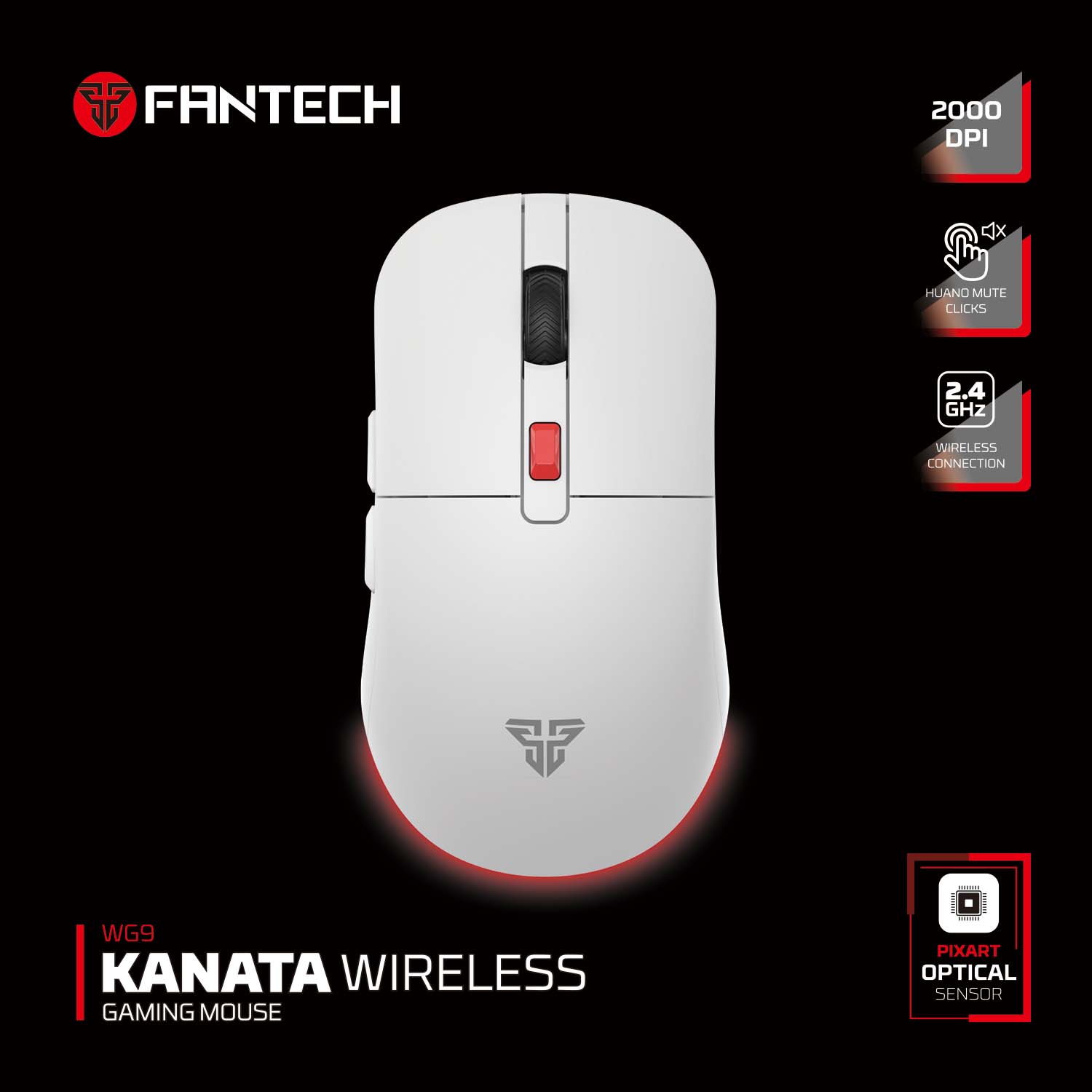 WG9 KANATA White Mouse Inalámbrico 2.000 DPI 14