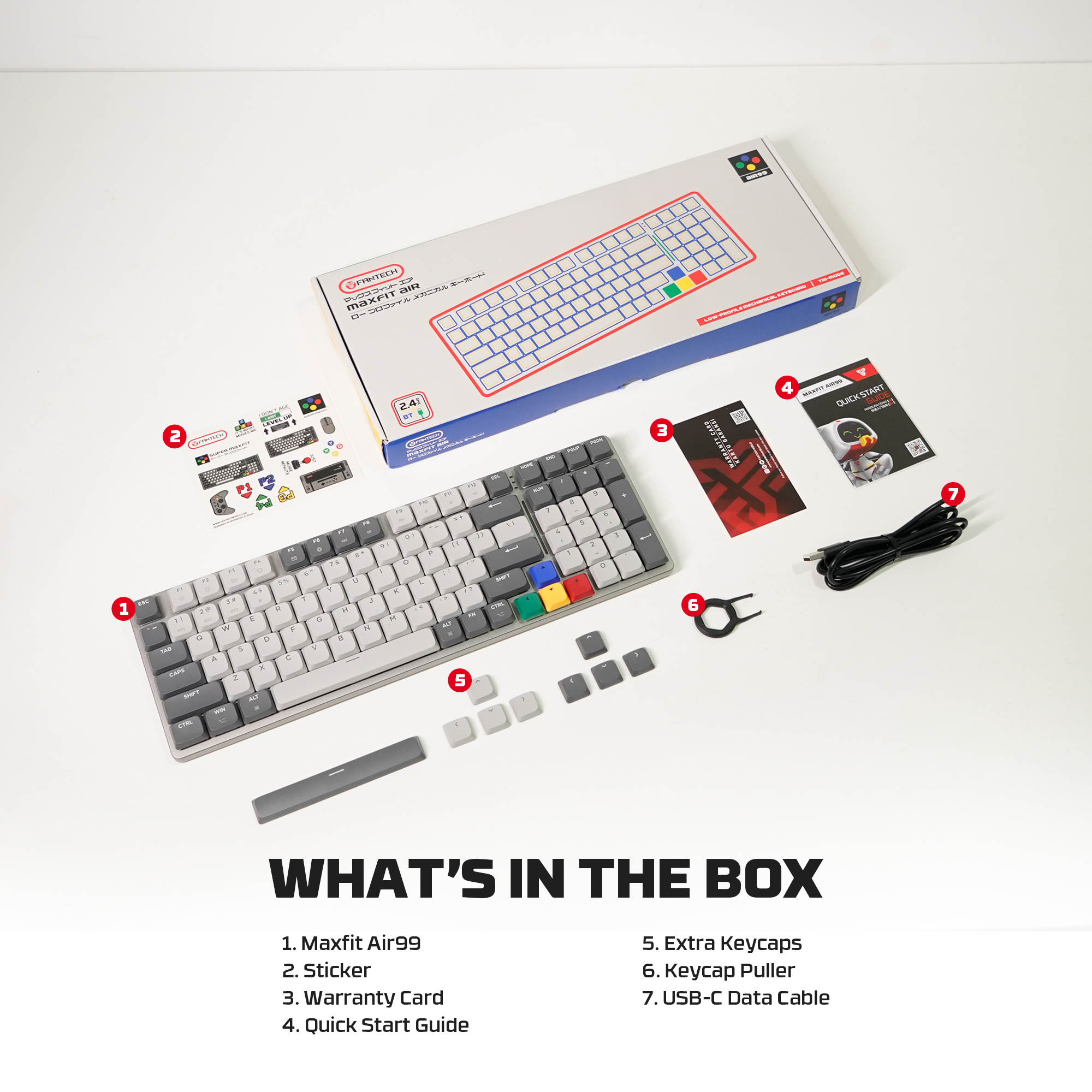 MK916 MAXFIT AIR99 Super Famicom Edition Teclado Inalámbrico aRGB Super Maxfit SNES 27