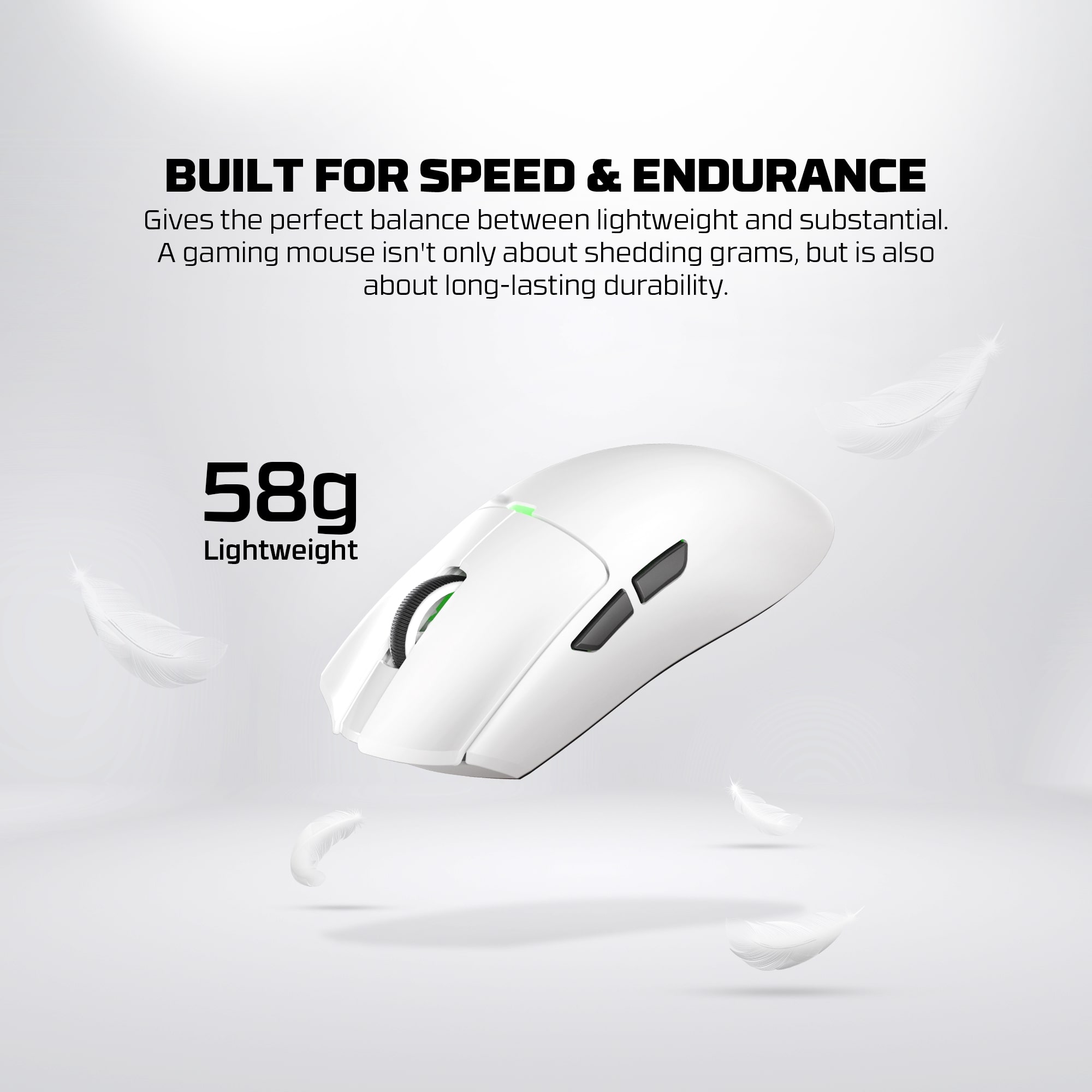WG13 TANTO White Pro Gaming Mouse Inalámbrico 26.000 DPI con dock de carga RGB 15
