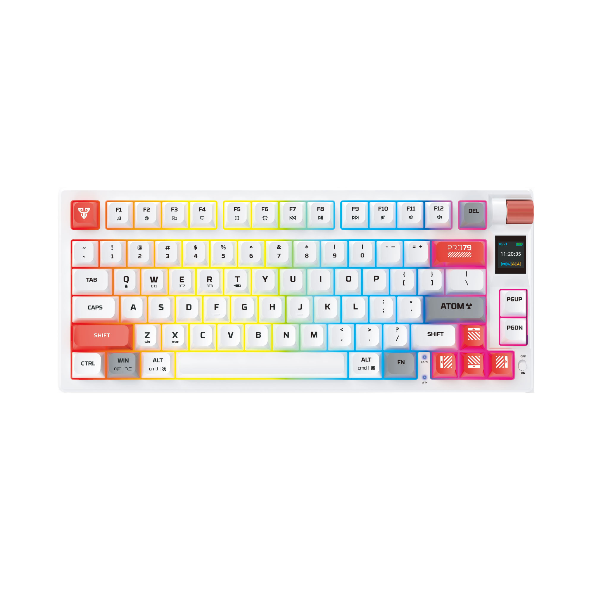 MK917 ATOM PRO79 White Teclado Mecánico Inalámbrico con Pantalla 2
