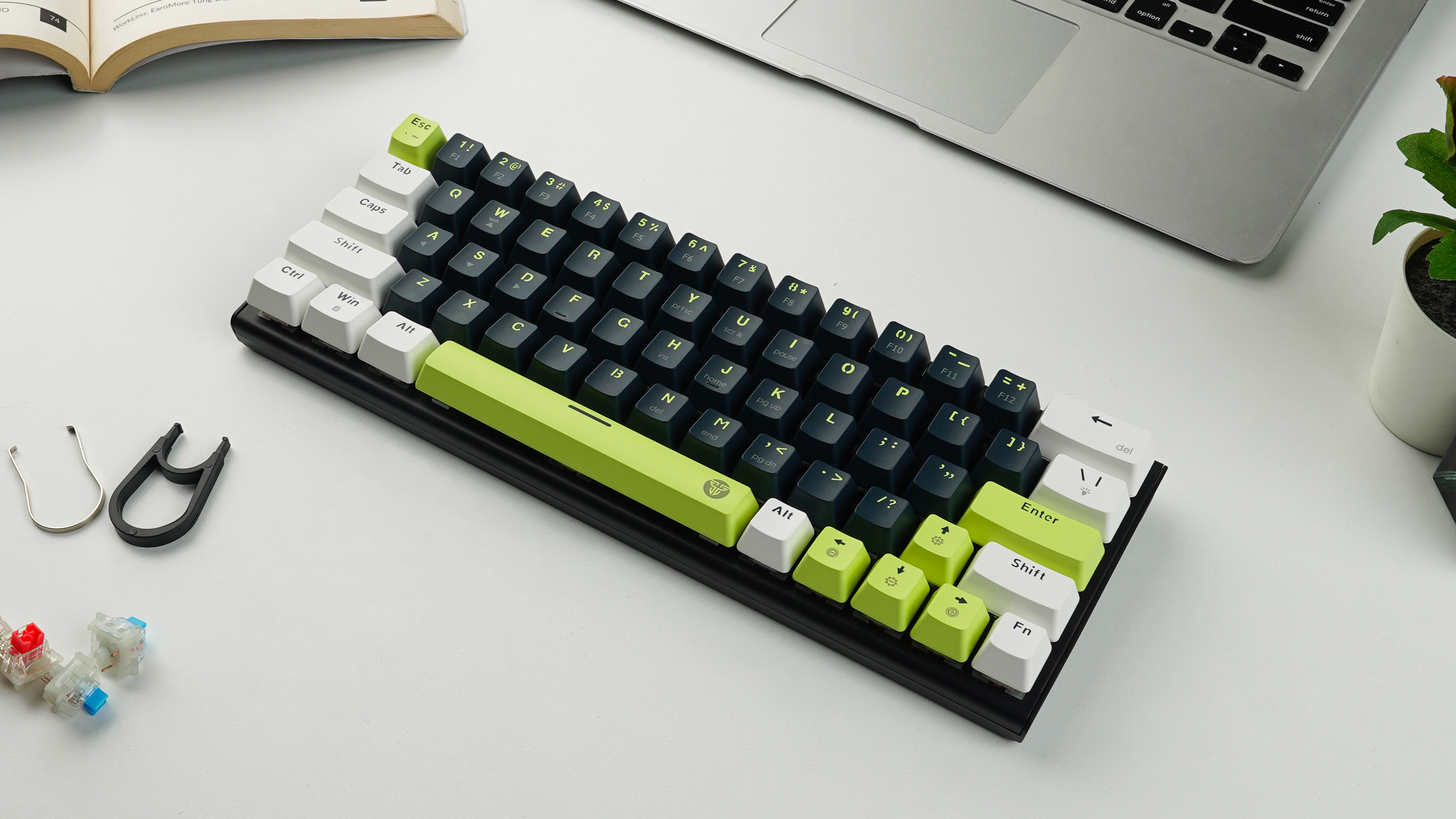 MK874V2 ATOM63 Mori Blue Teclado Mecánico 60% Hot-Swappable Layout USA 11