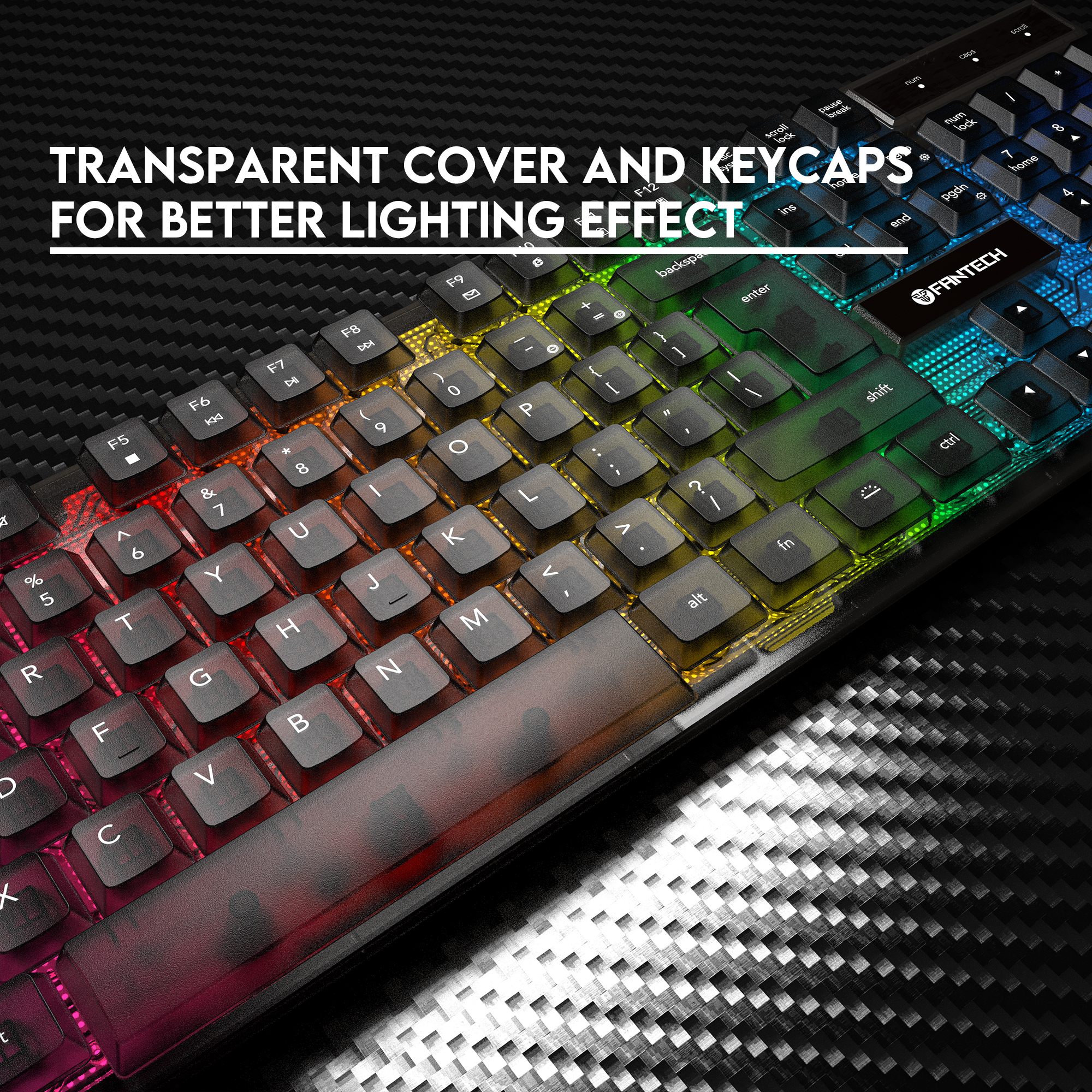 K515 SHIKARI Black Teclado Membrana RGB 12