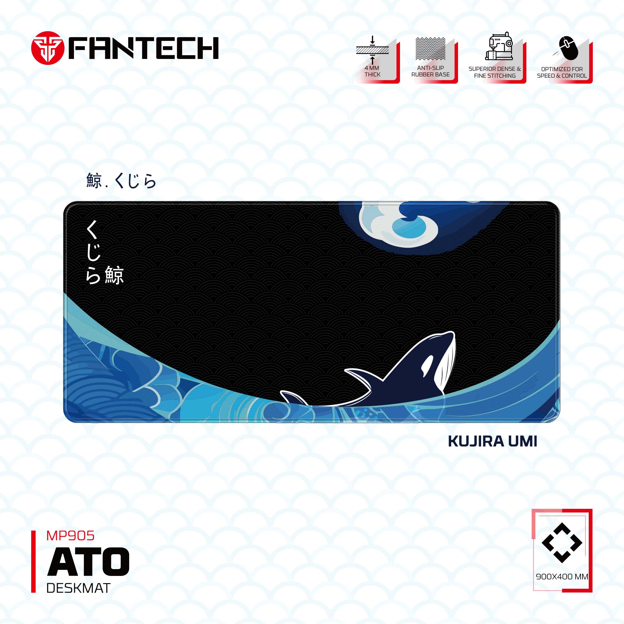 MP905 ATO Kujira Umi Mousepad Deskmat Talla XL 11
