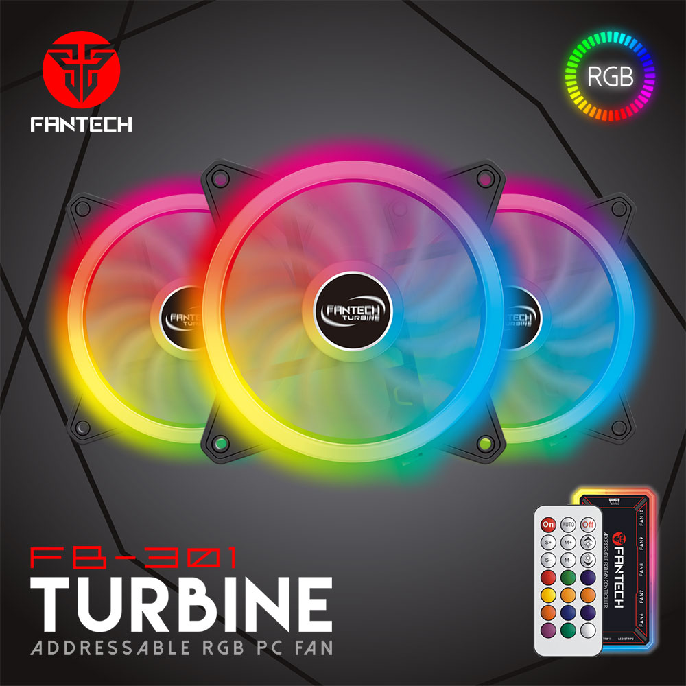 FB-301 TURBINE Black Kit Ventiladores con Control RGB 1