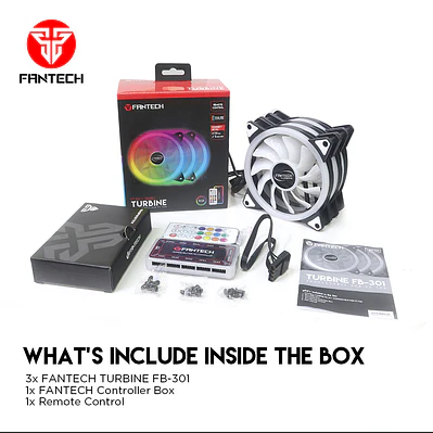 FB-301 TURBINE Black Kit Ventiladores con Control RGB