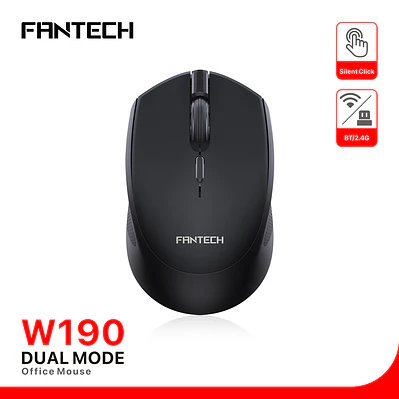 W190 Black Mouse Inalámbrico Bluetooth Oficina