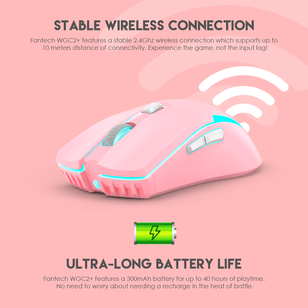 WGC2 VENOM II Vibe Edition Pink Mouse Inalámbrico 4.000 DPI 8