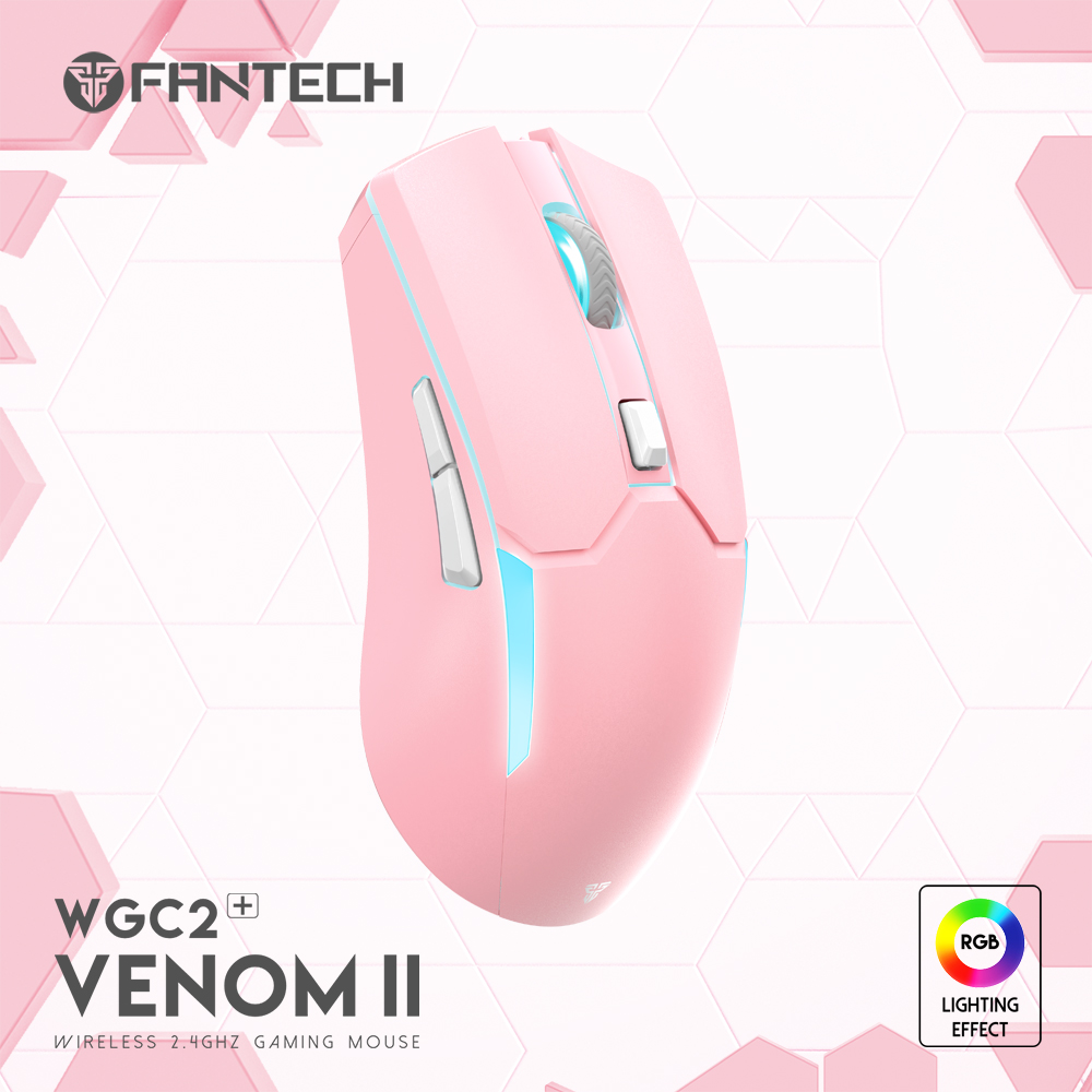 WGC2 VENOM II Vibe Edition Pink Mouse Inalámbrico 4.000 DPI 12