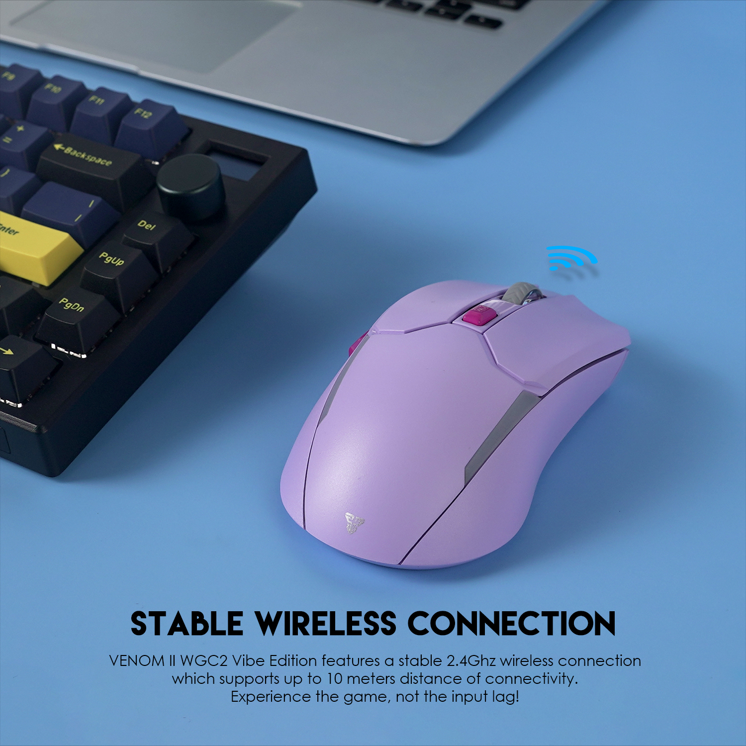 WGC2 VENOM II Vibe Edition Purple Mouse Inalámbrico 4.000 DPI 11