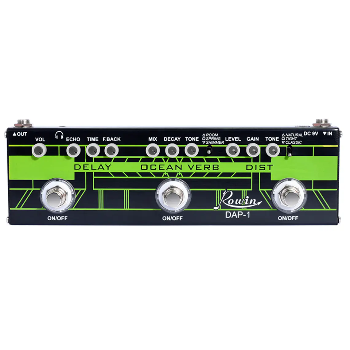 Rowin 3 en 1 (Delay, Reverb, Distorsión) / DAP-1 1