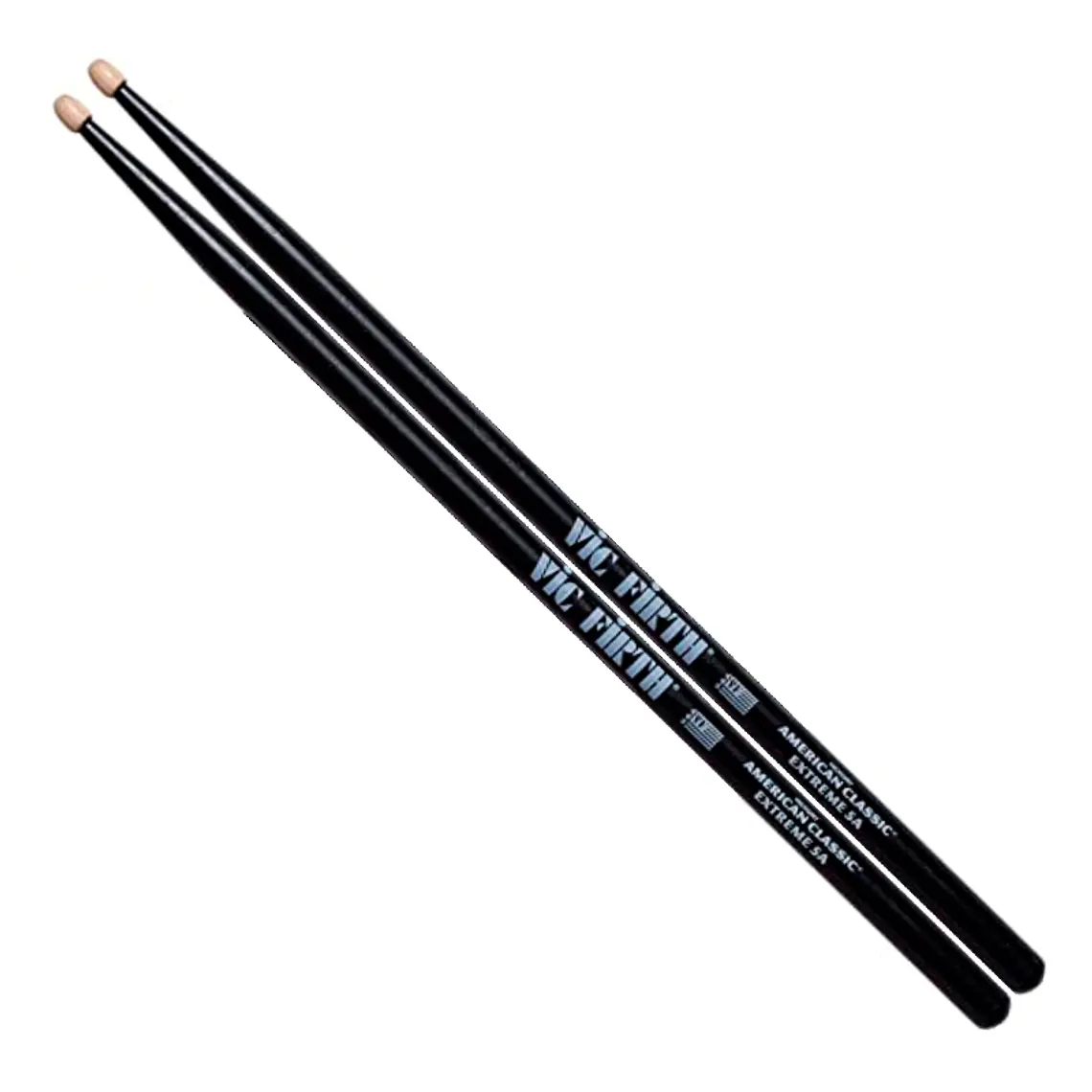 Baqueta VIC FIRTH - American Classic EXTREME 5A Black (Punta Madera) 1