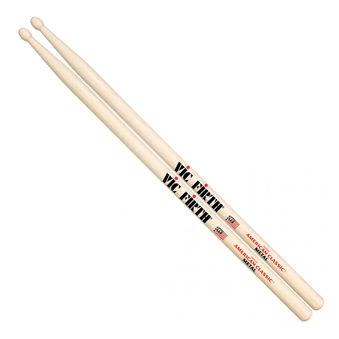 Baqueta VIC FIRTH - American Classic METAL Natural (Punta Madera) 1