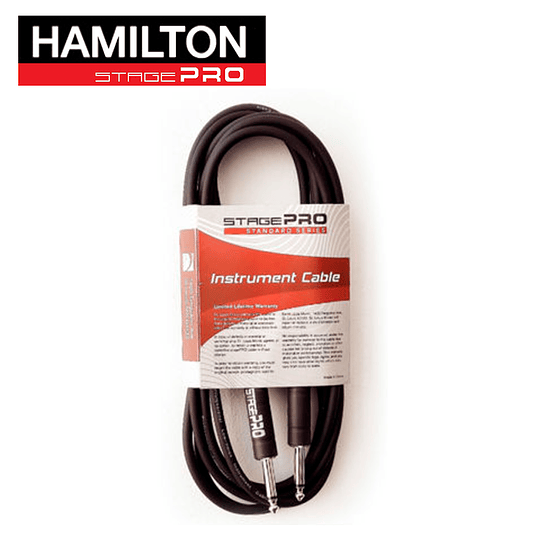 Hamilton - Stage Pro - Cable 6Mts - Plugs Rectos