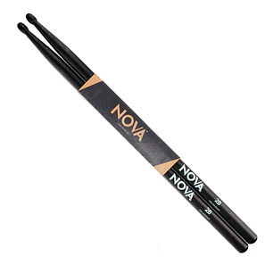 Baqueta NOVA - Vic Firth 2B Black (Punta Madera)
