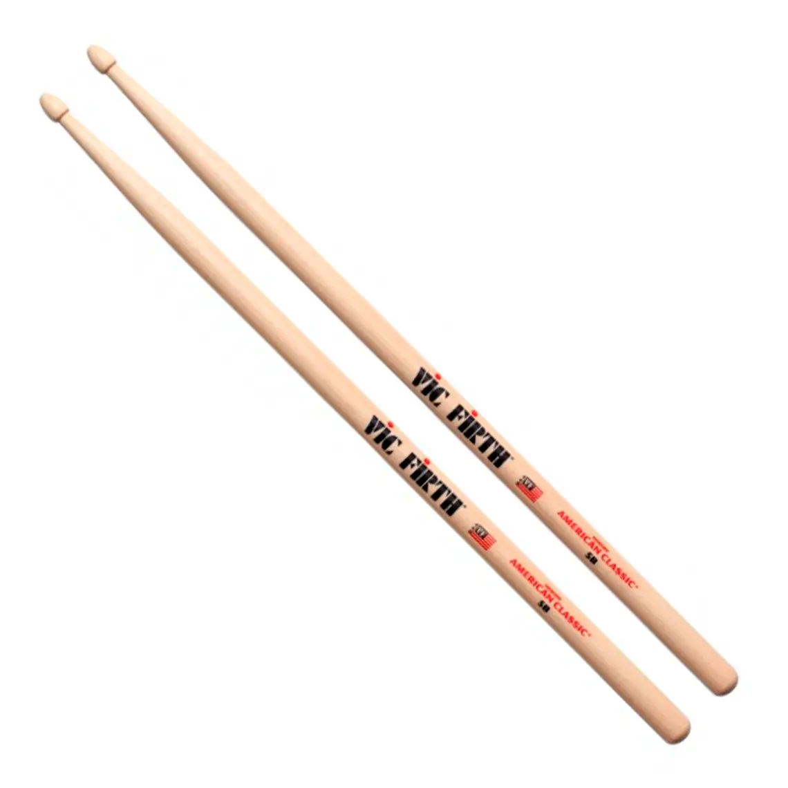 Baqueta VIC FIRTH - American Classic 5B Natural (Punta Madera) 1