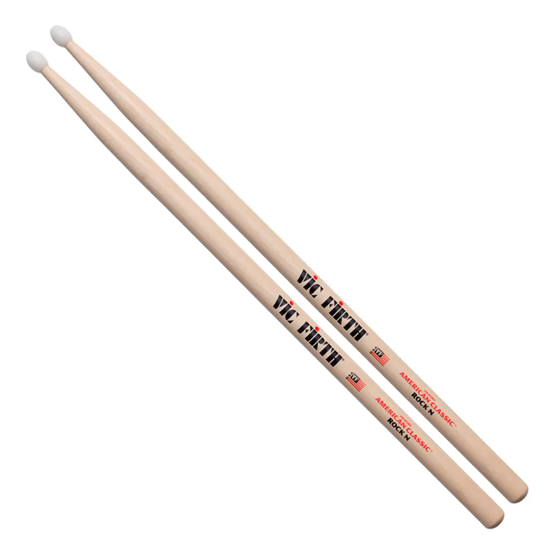 Baqueta VIC FIRTH - American Classic Rock Natural (Punta Nylon) 1