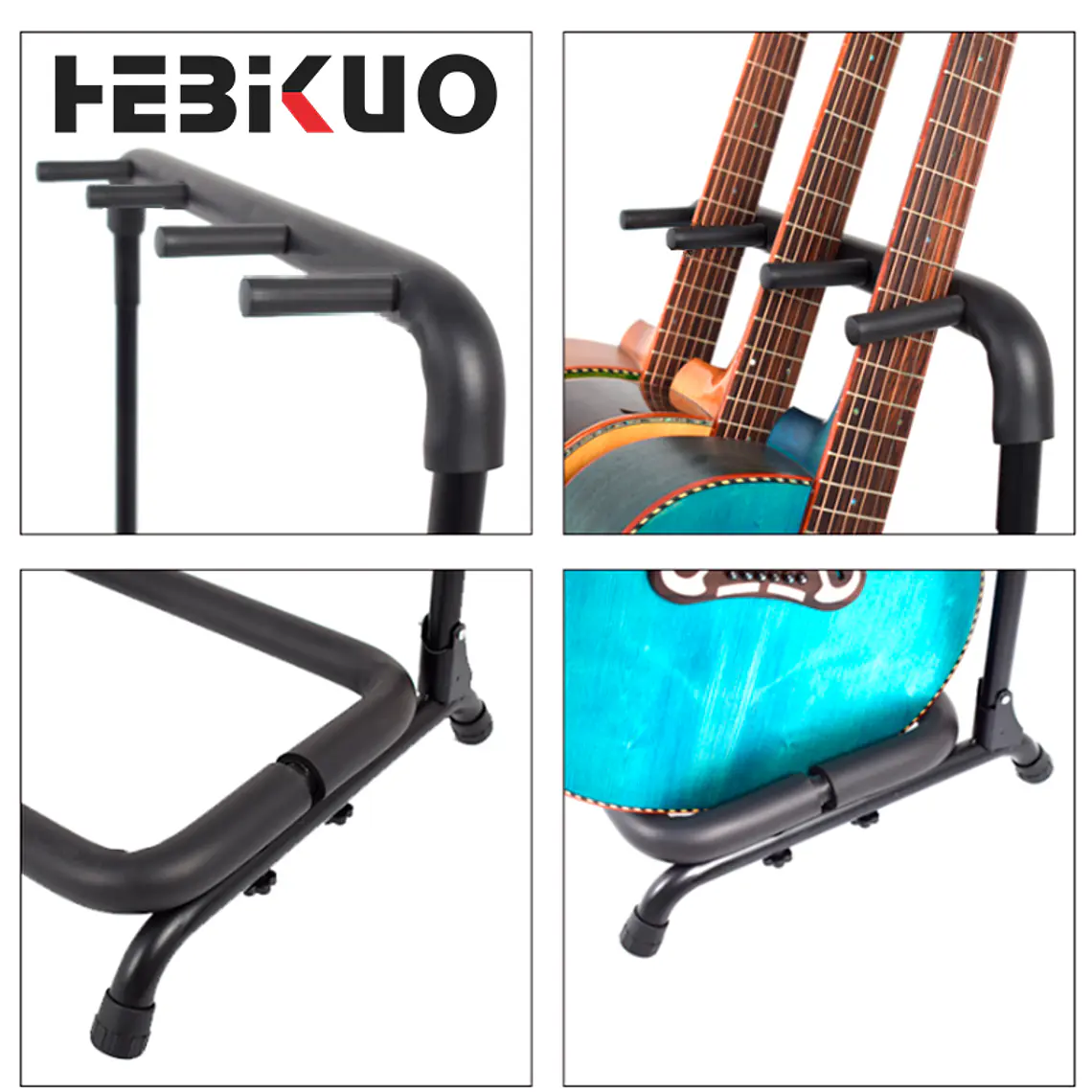 Hebikuo - Atril Guitarra-Bajo 3 Instrumentos ZSJ-73 2