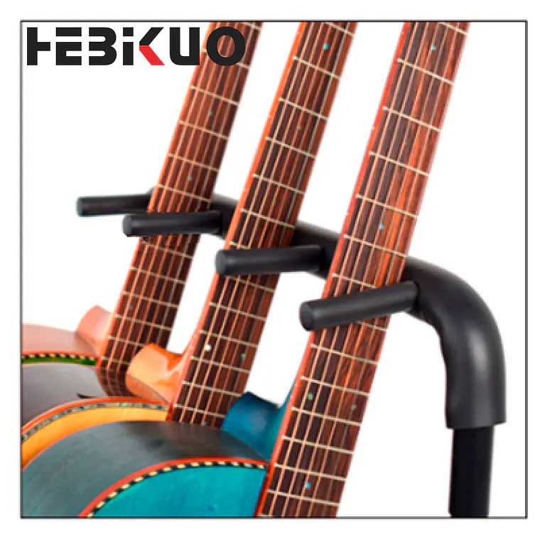 Hebikuo - Atril Guitarra-Bajo 3 Instrumentos ZSJ-73 Ruedas 2