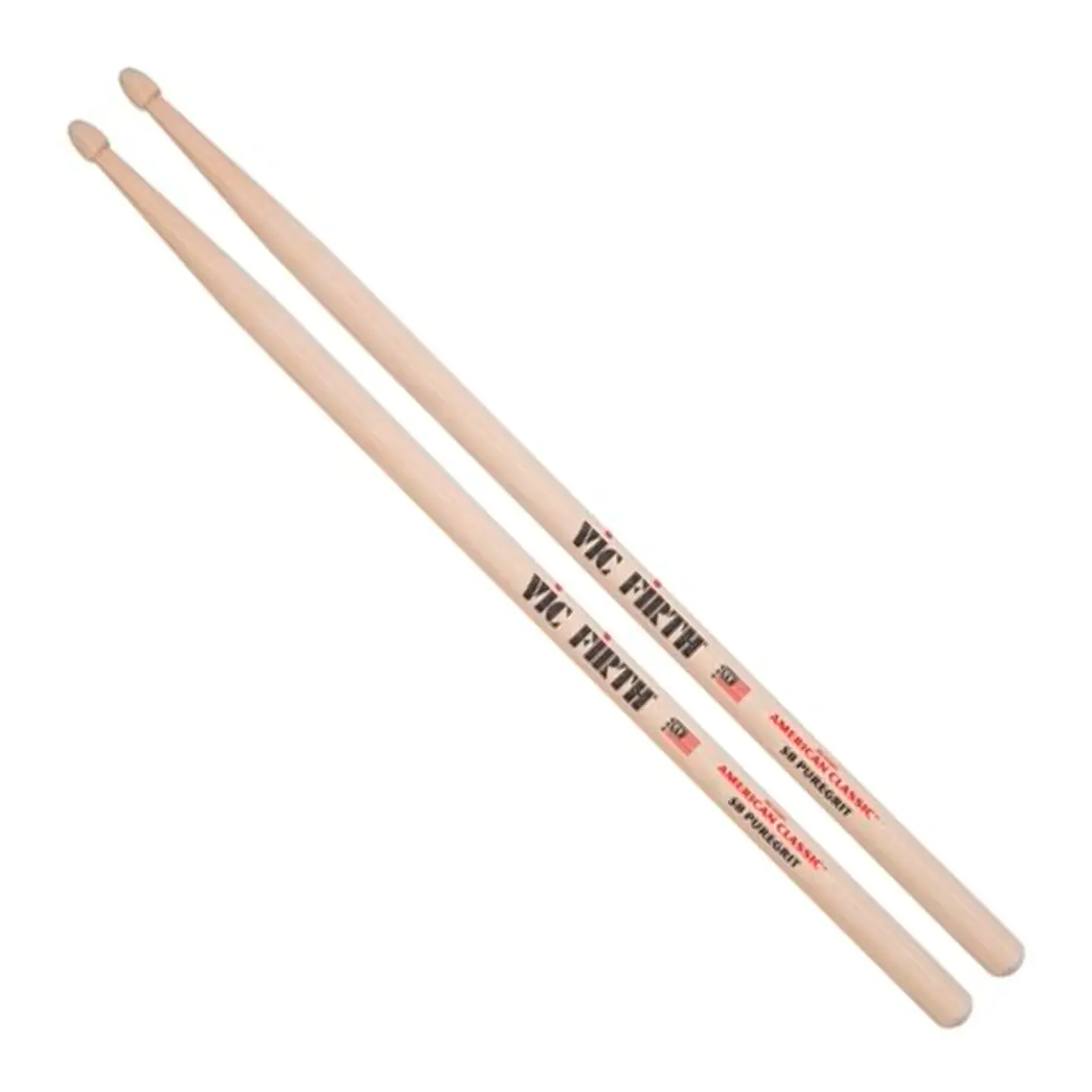 Baqueta VIC FIRTH - American Classic 5B PUREGRIT Natural (Punta Madera) 1