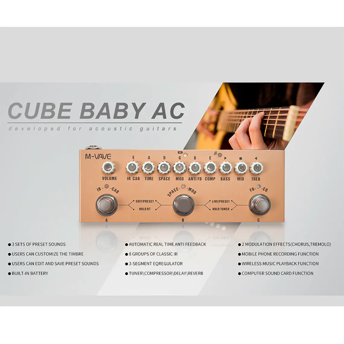 M-Vave Cube Baby AC - Guitarra Acústica 3