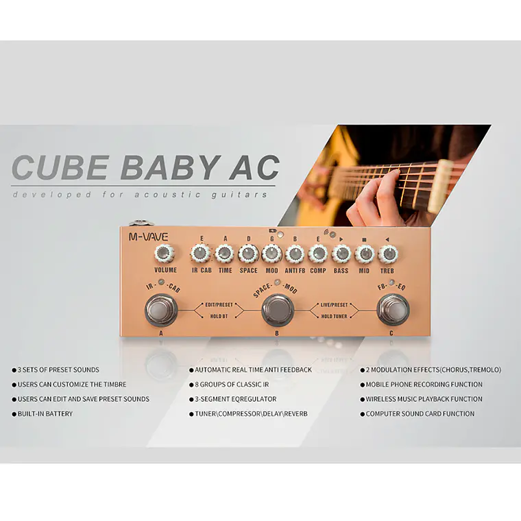 M-Vave Cube Baby AC - Guitarra Acústica 3