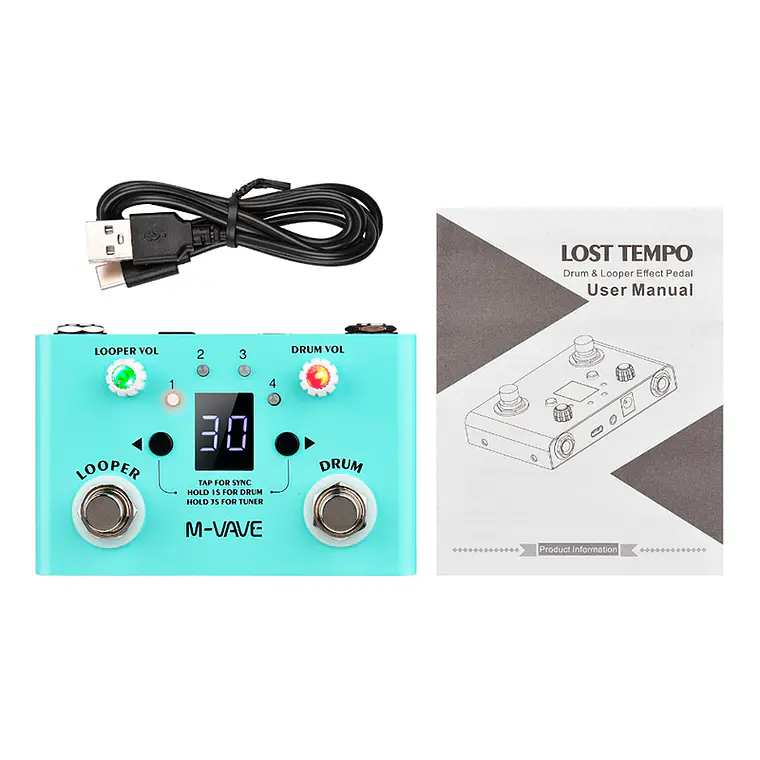 M-Vave Lost Tempo - Ritmos Batería + Looper 3