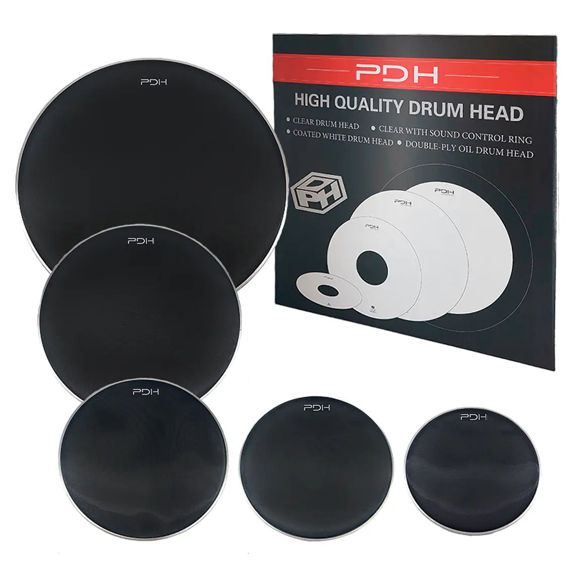 Set Parches PDH Malla 1 Capa Negro 10