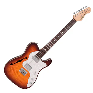 Guitarra Vintage V72H Custom Spec - Flame Tobacco Burst