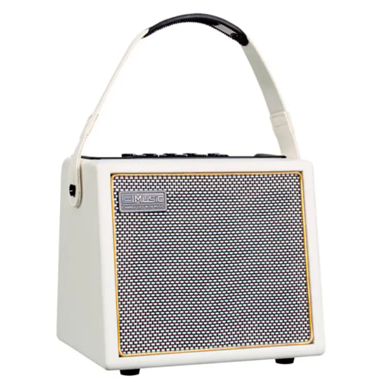 Coolmusic BP-Mini Amplificador Recargable Guitarra Acústica Blanco 4