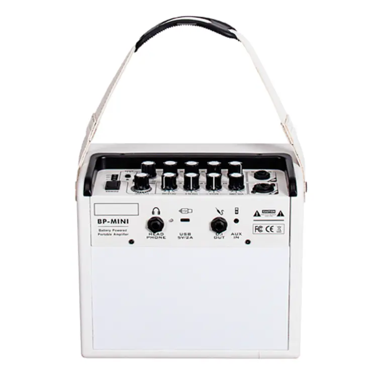 Coolmusic BP-Mini Amplificador Recargable Guitarra Acústica Blanco 3