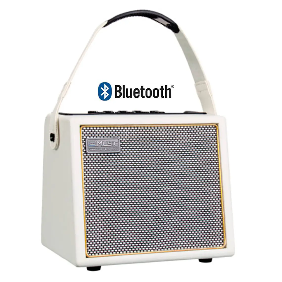 Coolmusic BP-Mini Amplificador Recargable Guitarra Acústica Blanco 1