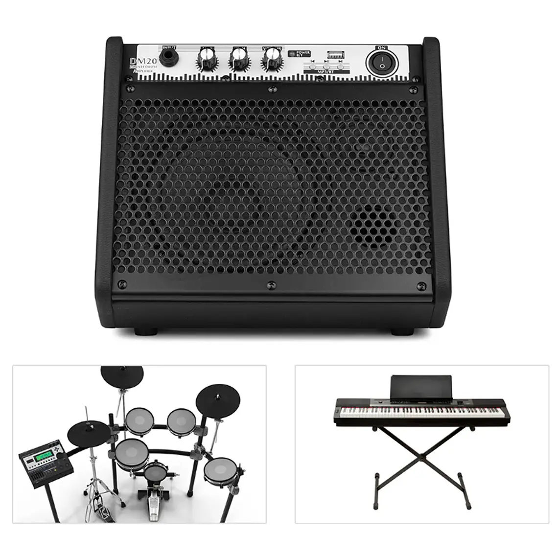 Coolmusic DM-20 20W Amplificador Batería y/o Teclado 3