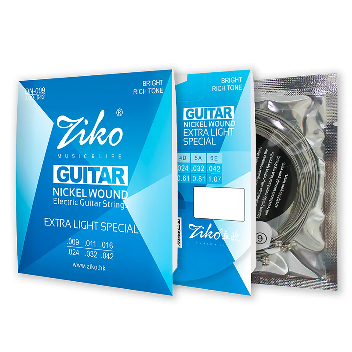 Ziko Cuerdas Guitarra Eléctrica 0.09 DN-009 2
