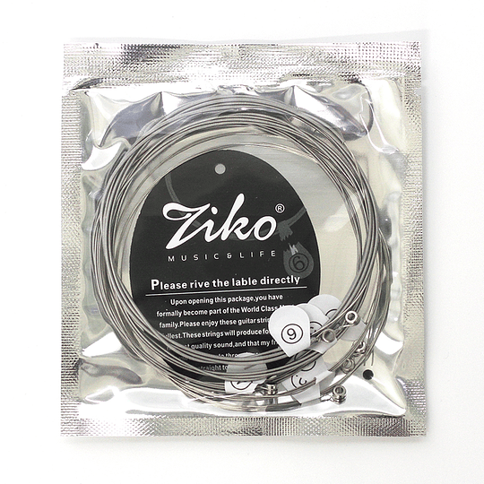 Ziko Cuerdas Guitarra Eléctrica 0.09 DN-009