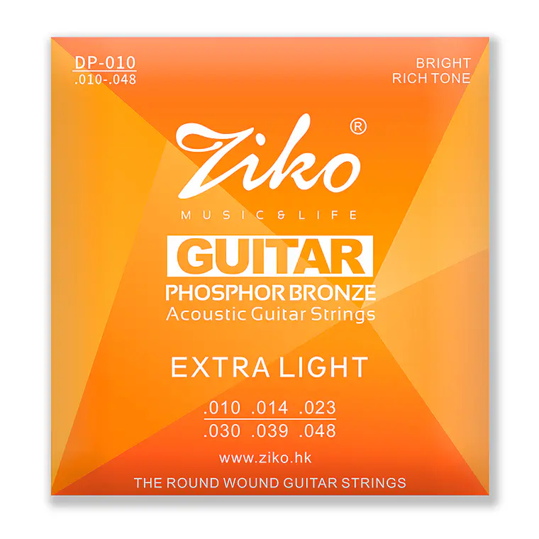 Ziko Cuerdas Metálicas Guitarra Acústica 0.10 DP-010 1