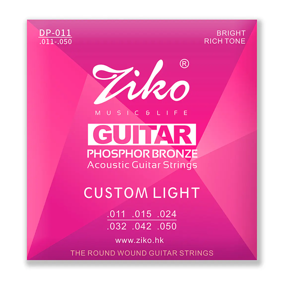 Ziko Cuerdas Metálicas Guitarra Acústica 0.11 DP-011 1