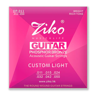 Ziko Cuerdas Metálicas Guitarra Acústica 0.11 DP-011