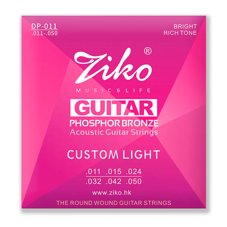 Ziko Cuerdas Metálicas Guitarra Acústica 0.11 DP-011 1