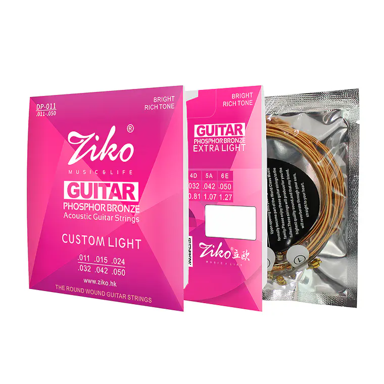Ziko Cuerdas Metálicas Guitarra Acústica 0.11 DP-011 3