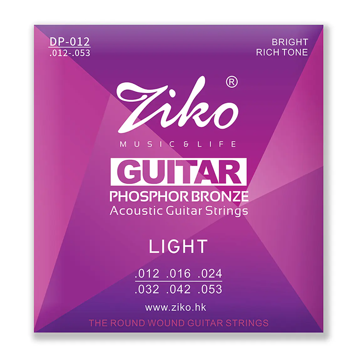 Ziko Cuerdas Metálicas Guitarra Acústica 0.12 DP-012 1