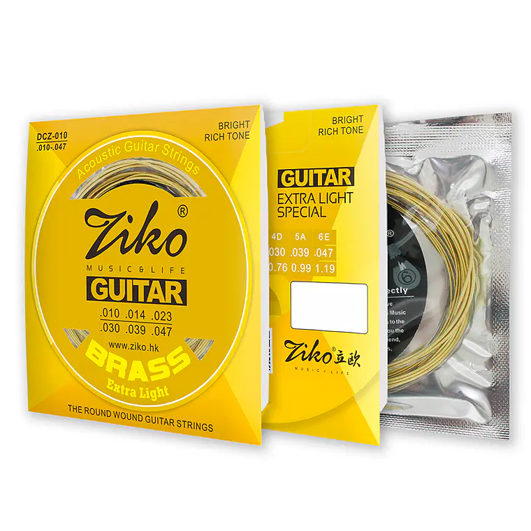 Ziko Cuerdas Metálicas Guitarra Acústica 0.10 DCZ-010 3