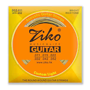 Ziko Cuerdas Metálicas Guitarra Acústica 0.11 DCZ-011