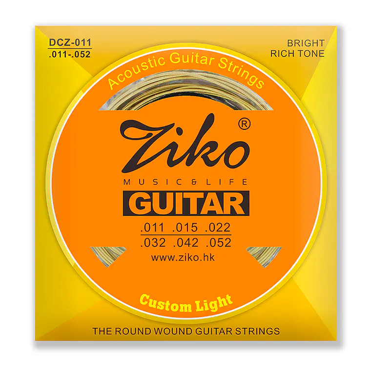 Ziko Cuerdas Metálicas Guitarra Acústica 0.11 DCZ-011 1
